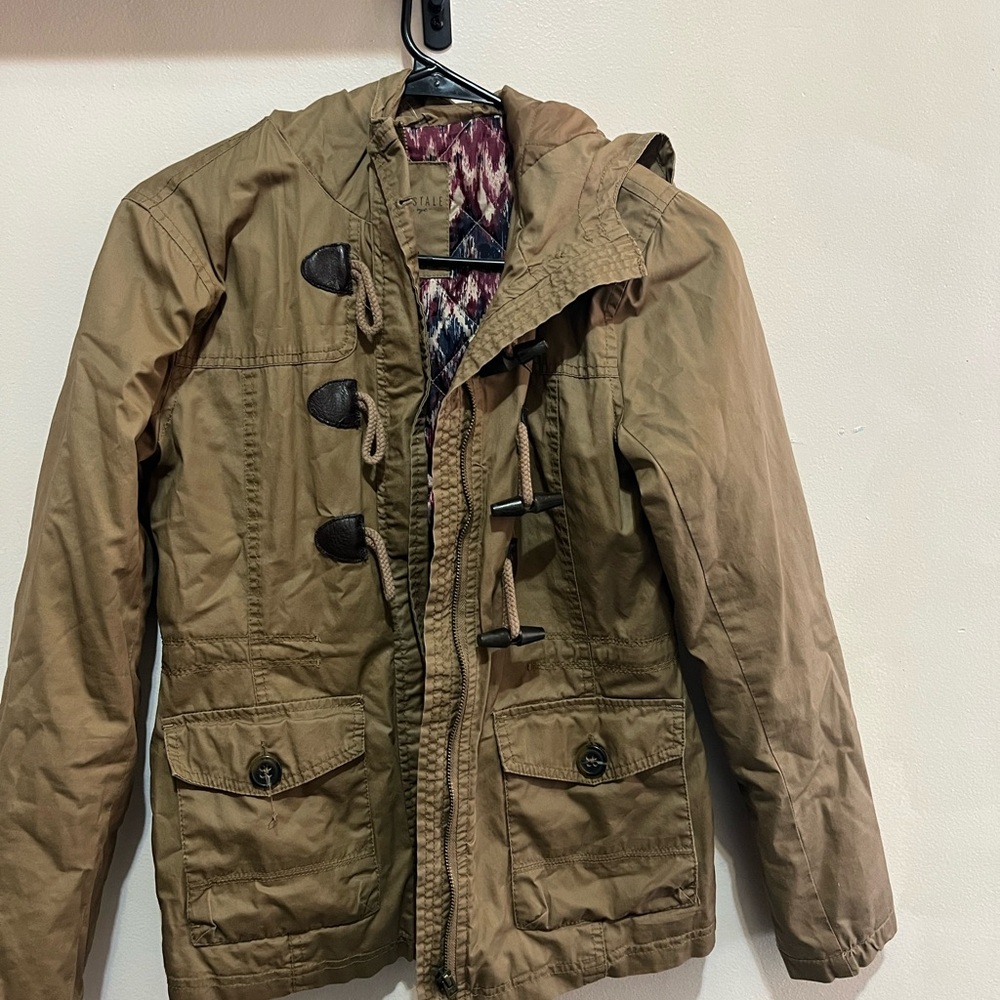 Brown Hooded Toggle Jacket